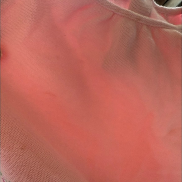 Elle Paris|Baby girl pink short sleeve ruffle top with floral embroidery•••Flowy - Picture 7 of 7